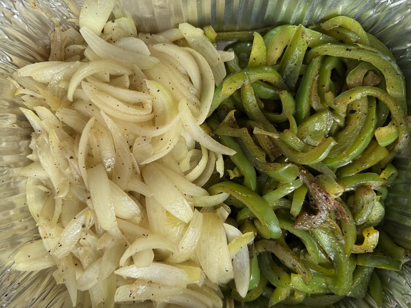 Green peppers and onions from Carol's Concessions